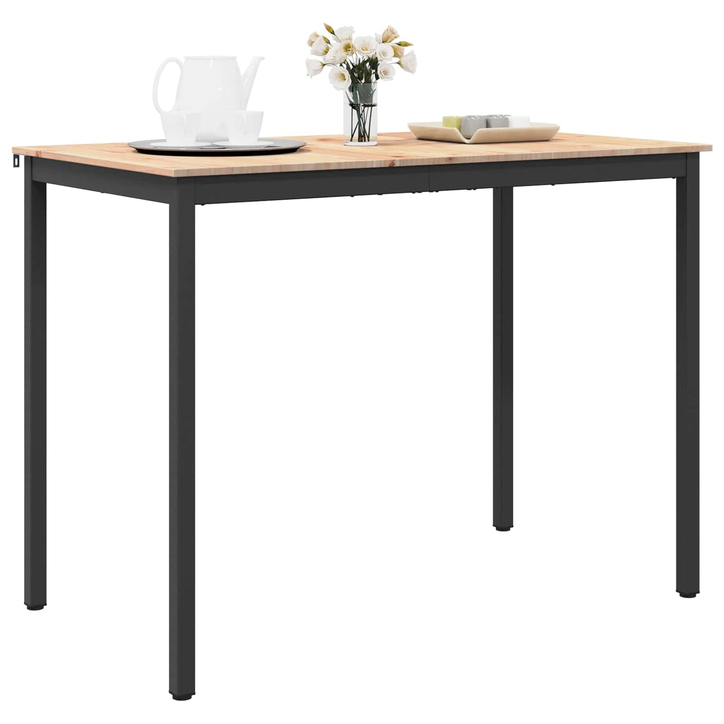 vidaXL Bar Table Natural 140 x 80 x 105 cm Solid Pine Wood