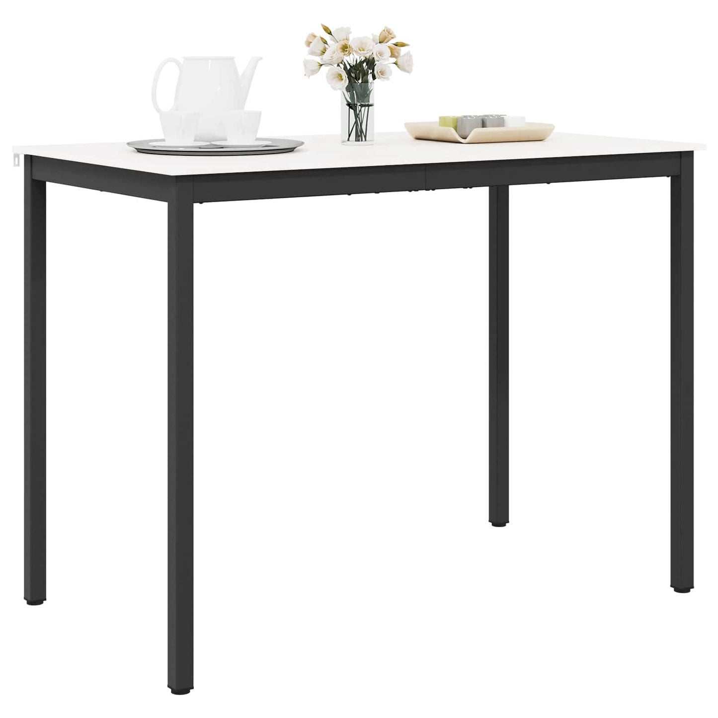 vidaXL Bar Table White 140 x 80 x 105 cm Solid Pine Wood