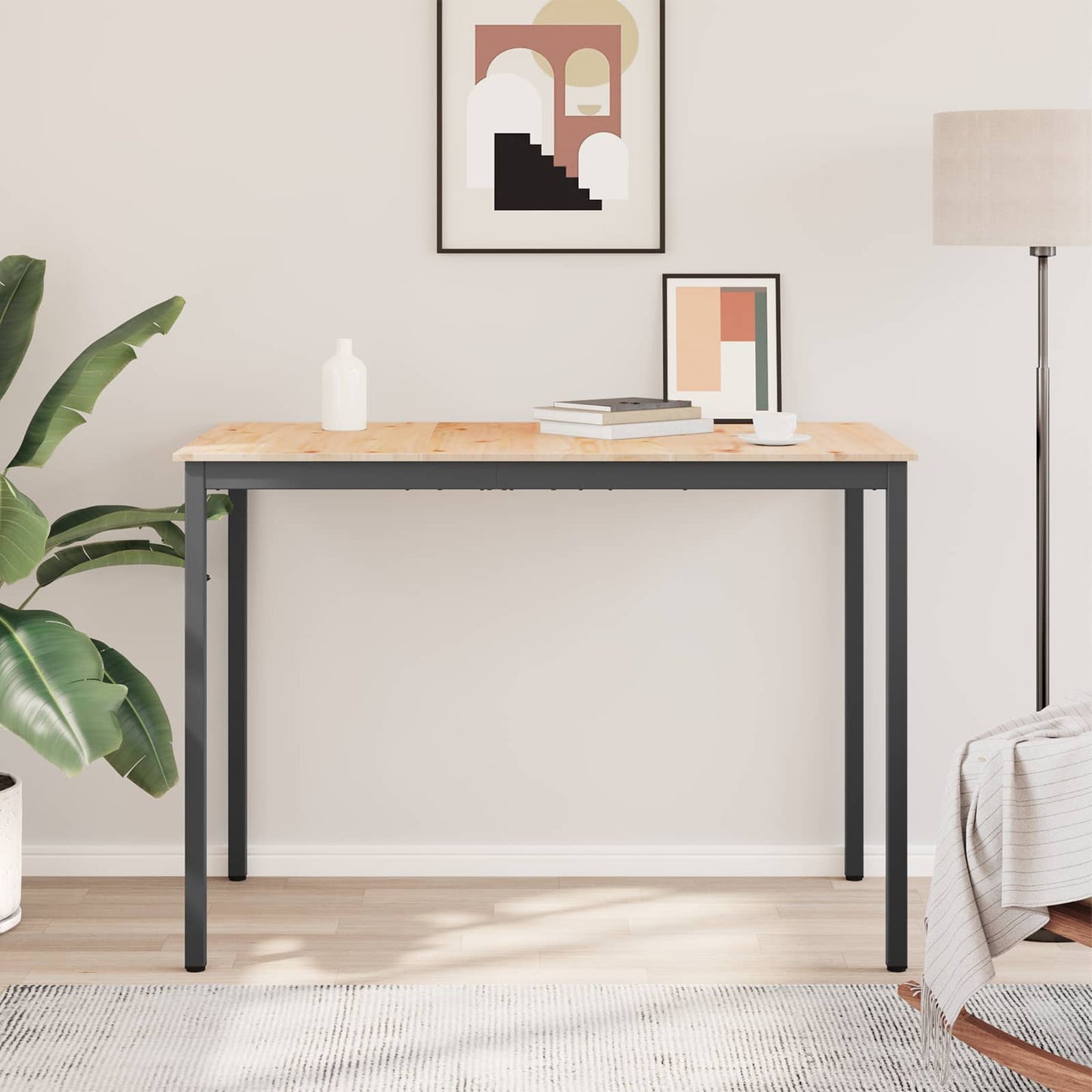 vidaXL Bar Table Natural 150 x 80 x 105 cm Solid Pine Wood