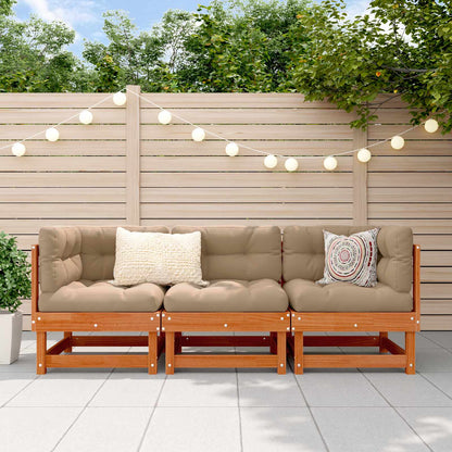 vidaXL Sectional Sofa Units Wax Brown 183 x 61 x 62 cm Solid Pine Wood