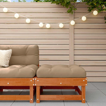 vidaXL Garden Footrest Solid Pine Wood Wax Brown 61 x 60.5 x 30 cm