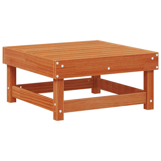 vidaXL Garden Footrest Solid Pine Wood Wax Brown 61 x 60.5 x 30 cm