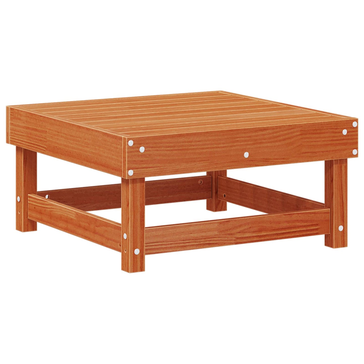 vidaXL Garden Footrest Solid Pine Wood Wax Brown 61 x 60.5 x 30 cm