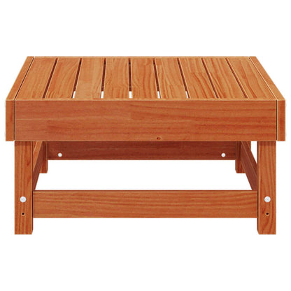 vidaXL Garden Footrest Solid Pine Wood Wax Brown 61 x 60.5 x 30 cm