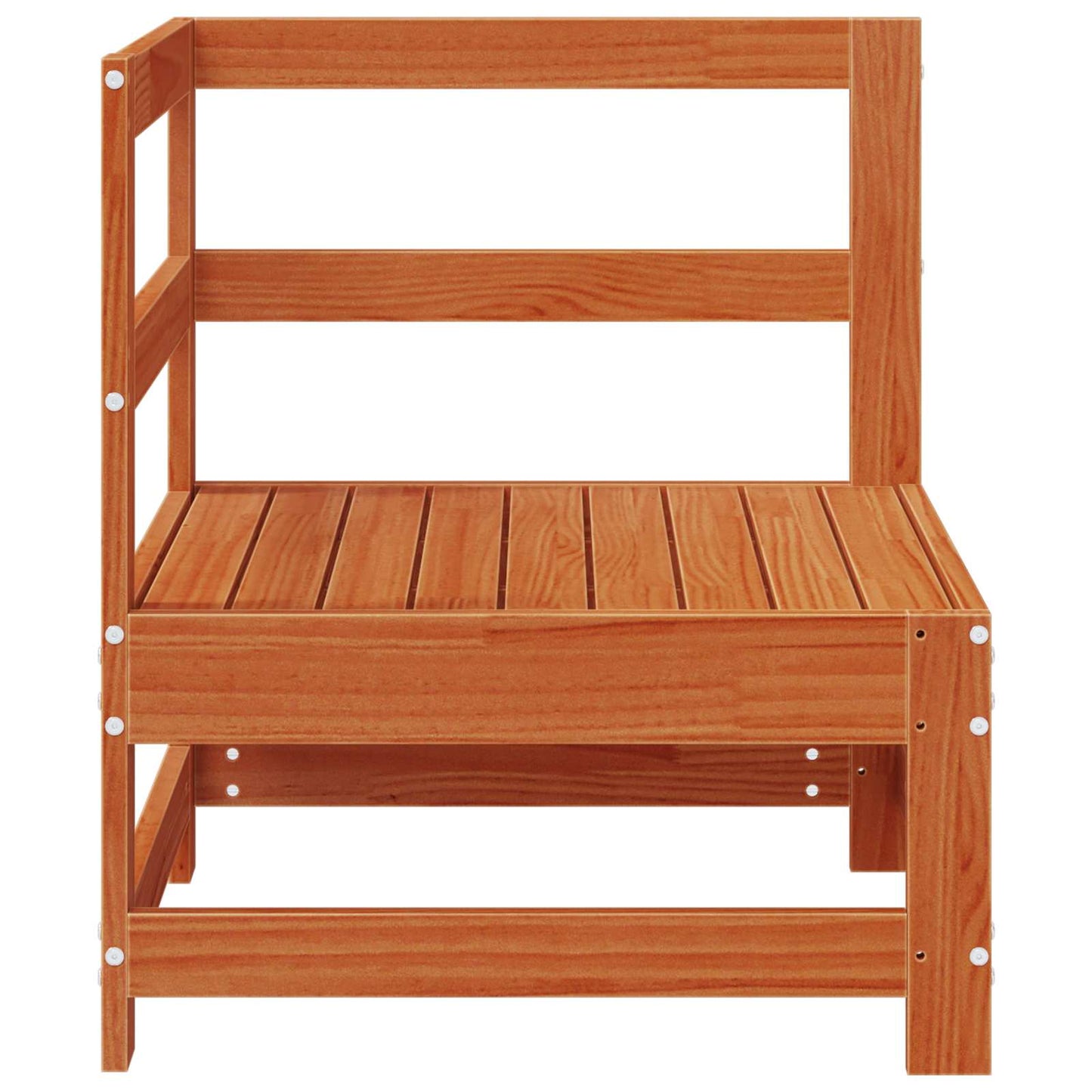 vidaXL Garden Corner Sofa Solid Pine Wood Wax Brown 62 x 62 x 70.5 cm