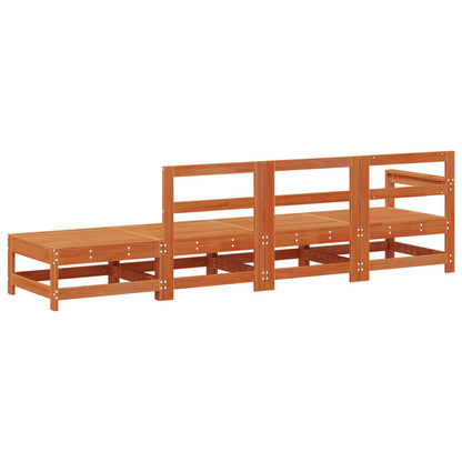 vidaXL Sectional Sofa Units Wax Brown 252 x 62 x 70.5 cm