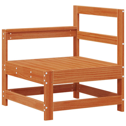 vidaXL Garden Corner Sofa Solid Pine Wood Wax Brown 132 x 62 x 70.5 cm