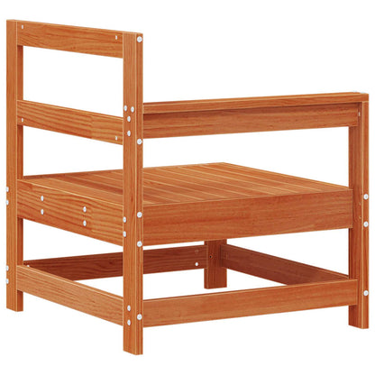 vidaXL Garden Corner Sofa Solid Pine Wood Wax Brown 132 x 62 x 70.5 cm