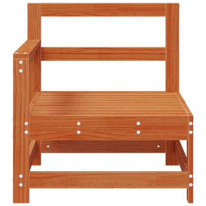 vidaXL Garden Corner Sofa Solid Pine Wood Wax Brown 132 x 62 x 70.5 cm