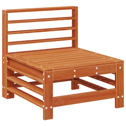 vidaXL Garden Middle Sofa Solid Pine Wood Wax Brown Pine