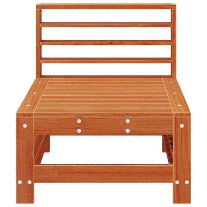 vidaXL Garden Middle Sofa Solid Pine Wood Wax Brown Pine