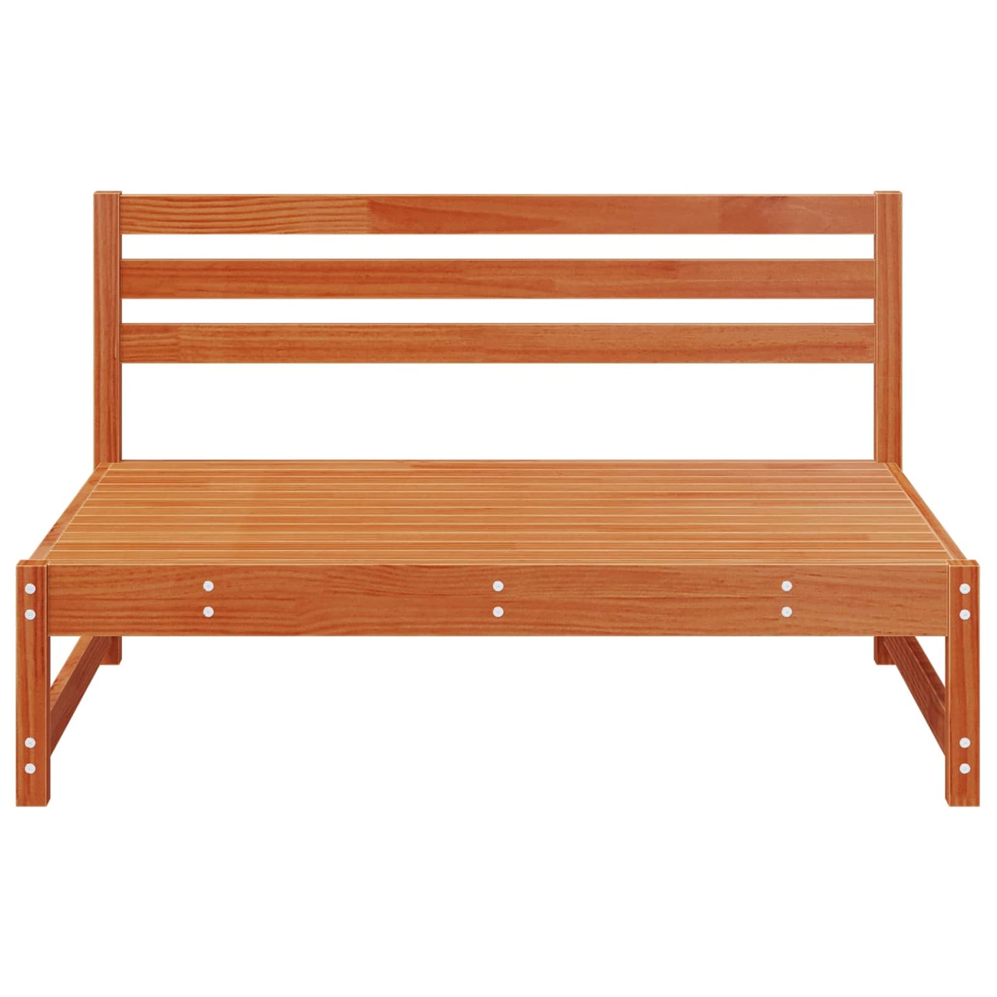 vidaXL Garden Middle Sofa Solid Pine Wood Wax Brown 240 x 84 x 70 cm