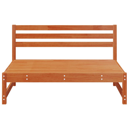 vidaXL Garden Middle Sofa Solid Pine Wood Wax Brown 240 x 84 x 70 cm