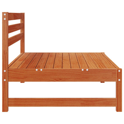 vidaXL Garden Middle Sofa Solid Pine Wood Wax Brown 240 x 84 x 70 cm