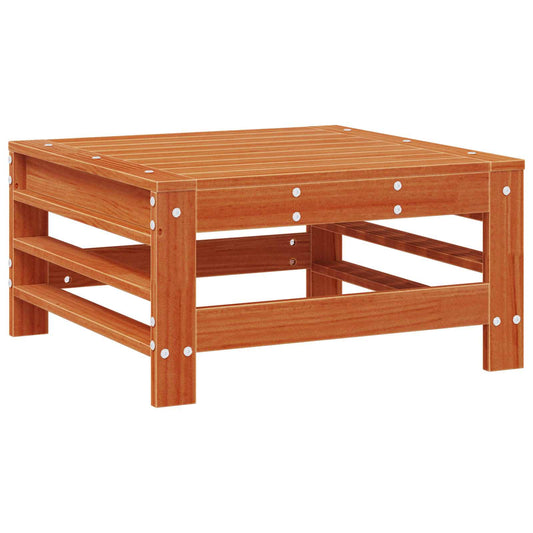 vidaXL Garden Footrest Solid Pine Wood Wax Brown Pine
