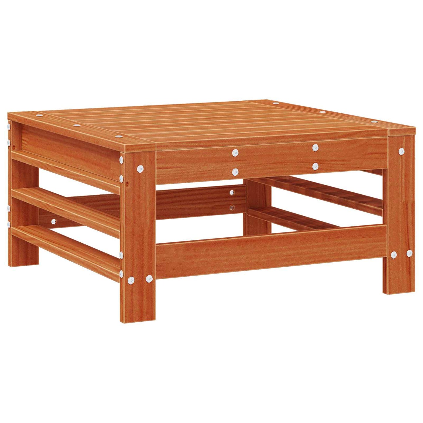 vidaXL Garden Footrest Solid Pine Wood Wax Brown Pine
