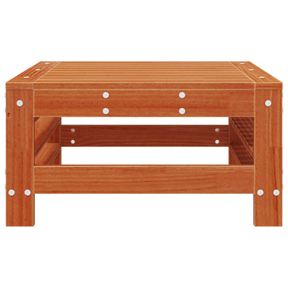 vidaXL Garden Footrest Solid Pine Wood Wax Brown Pine