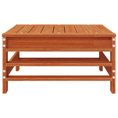 vidaXL Garden Footrest Solid Pine Wood Wax Brown Pine