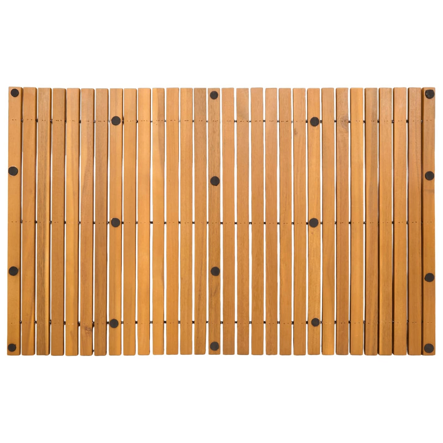 vidaXL Bath Mat Folding Brown 80 x 50 cm Solid Acacia Wood