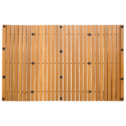 vidaXL Bath Mat Folding Brown 80 x 50 cm Solid Acacia Wood