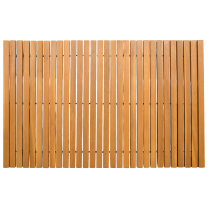 vidaXL Bath Mat Folding Brown 80 x 50 cm Solid Acacia Wood