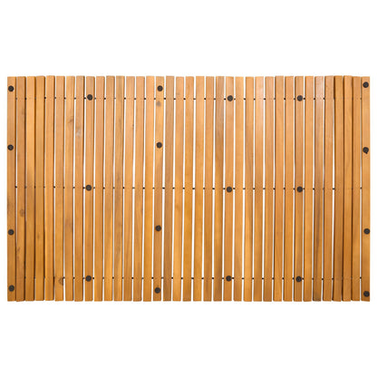 vidaXL Bath Mat Folding Brown 100 x 60 cm Solid Acacia Wood