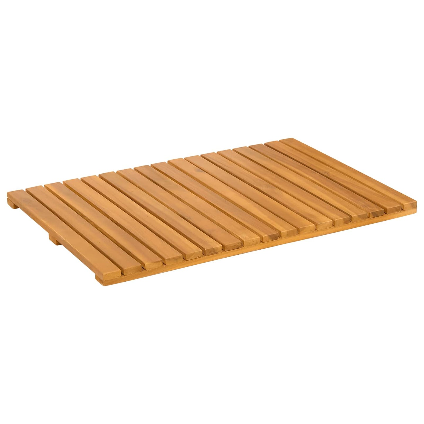 vidaXL Bath Mat Plain Brown 60 x 40 cm Solid Acacia Wood