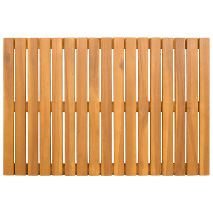 vidaXL Bath Mat Plain Brown 60 x 40 cm Solid Acacia Wood