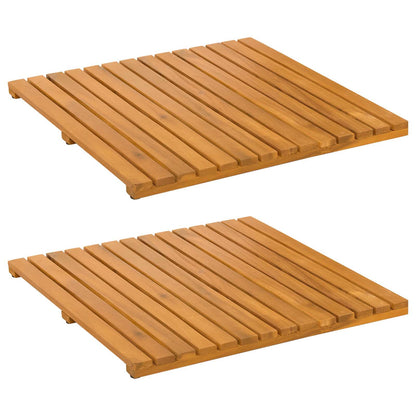 vidaXL Bath Mat Plain Brown 50 x 50 cm Solid Acacia Wood