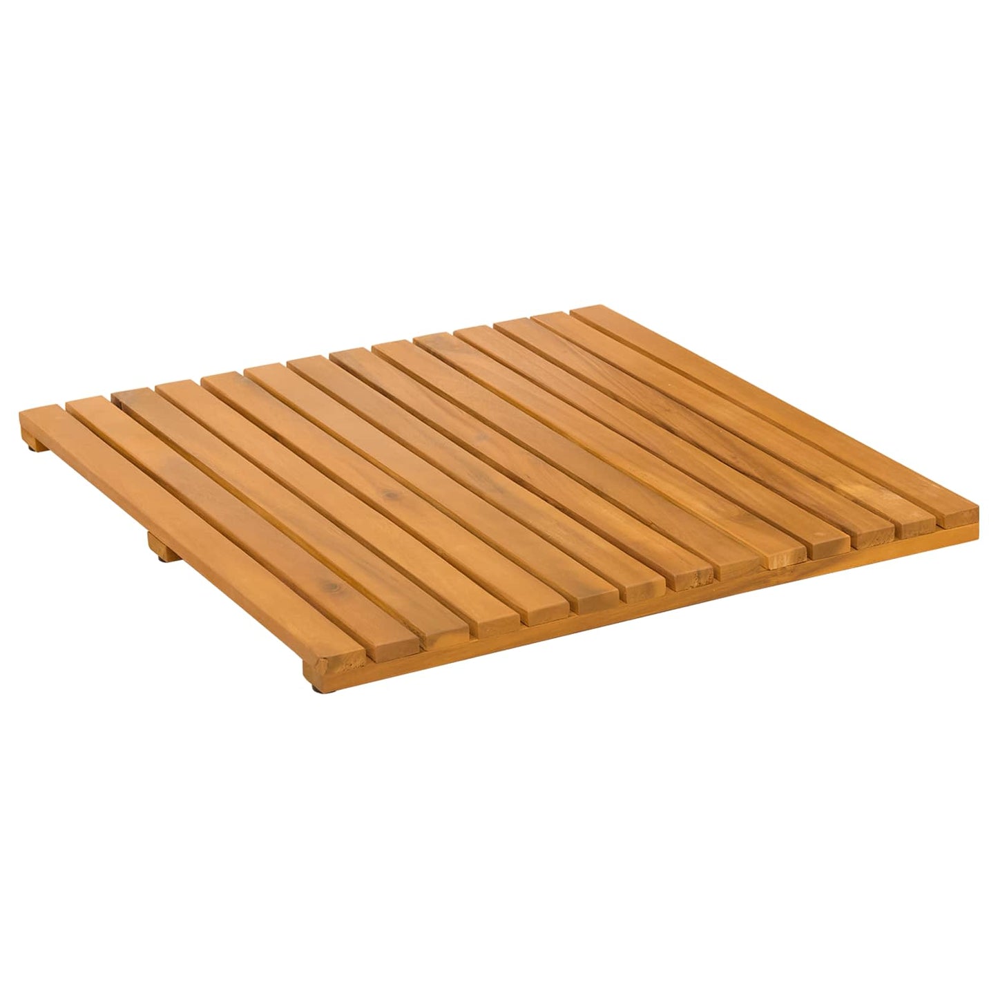 vidaXL Bath Mat Plain Brown 50 x 50 cm Solid Acacia Wood