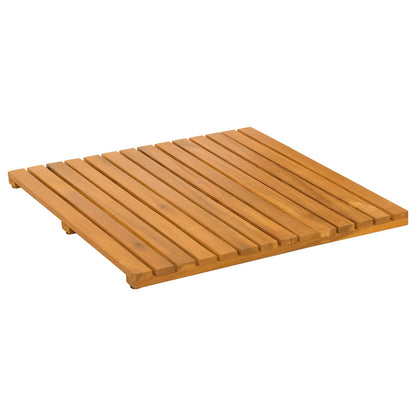 vidaXL Bath Mat Plain Brown 50 x 50 cm Solid Acacia Wood