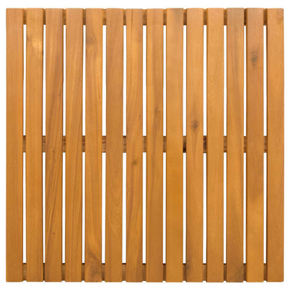 vidaXL Bath Mat Plain Brown 50 x 50 cm Solid Acacia Wood