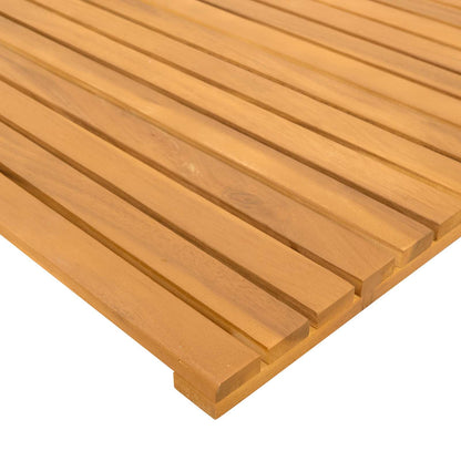vidaXL Bath Mat Plain Brown 80 x 50 cm Wood