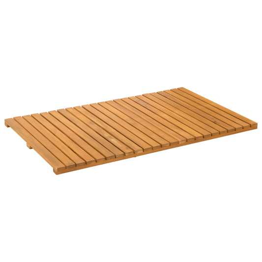 vidaXL Bath Mat Plain Brown 80 x 50 cm Solid Acacia Wood