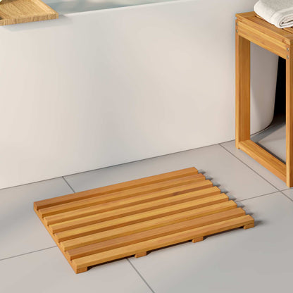 vidaXL Bath Mat Plain Brown 56 x 37 x 2.5 cm Wood