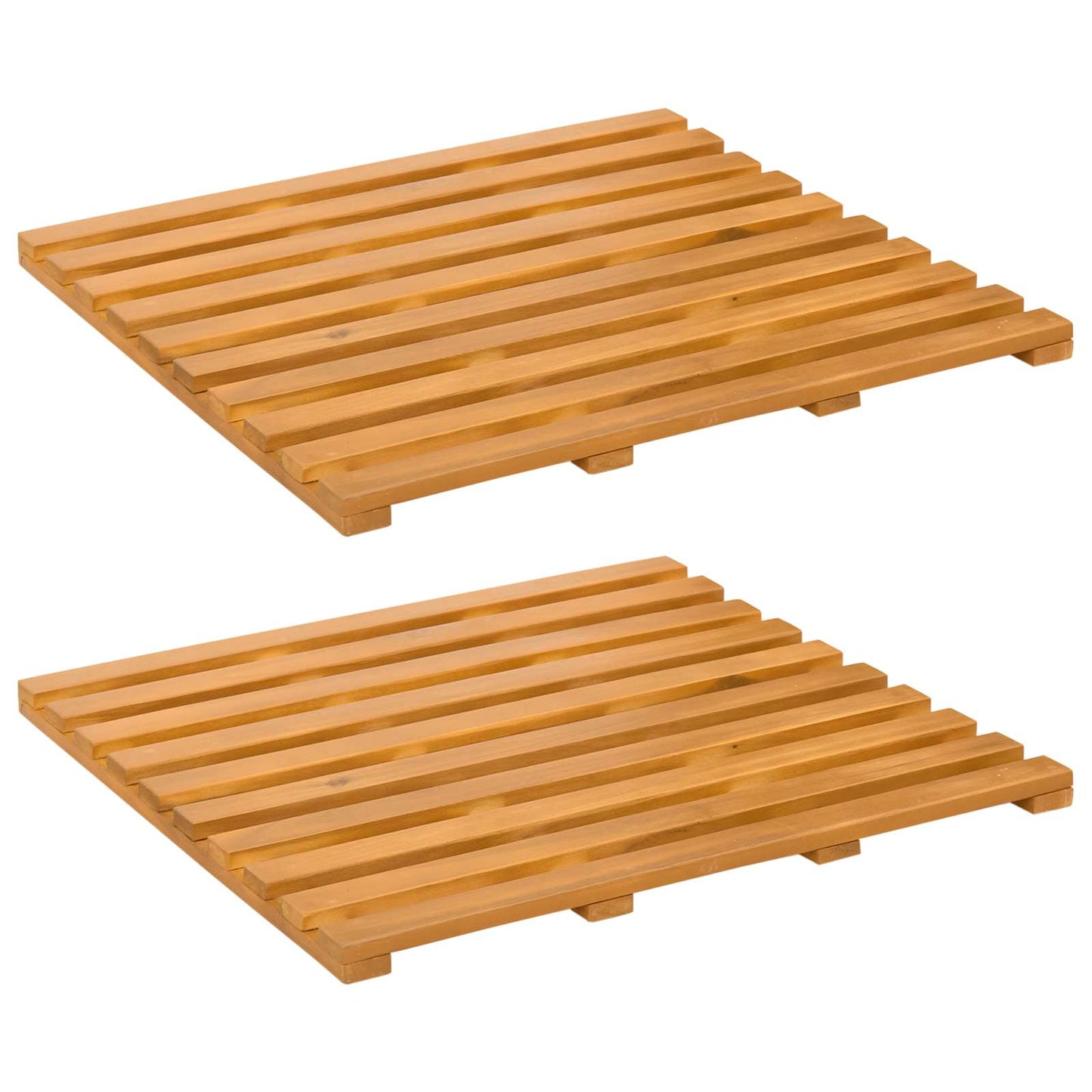 vidaXL Bath Mat Plain Brown 50 x 48 x 2.5 cm Solid Acacia Wood