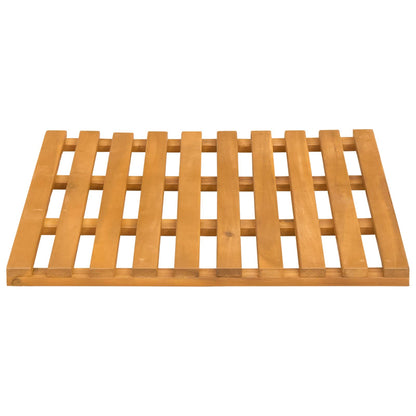 vidaXL Bath Mat Plain Brown 50 x 48 x 2.5 cm Solid Acacia Wood