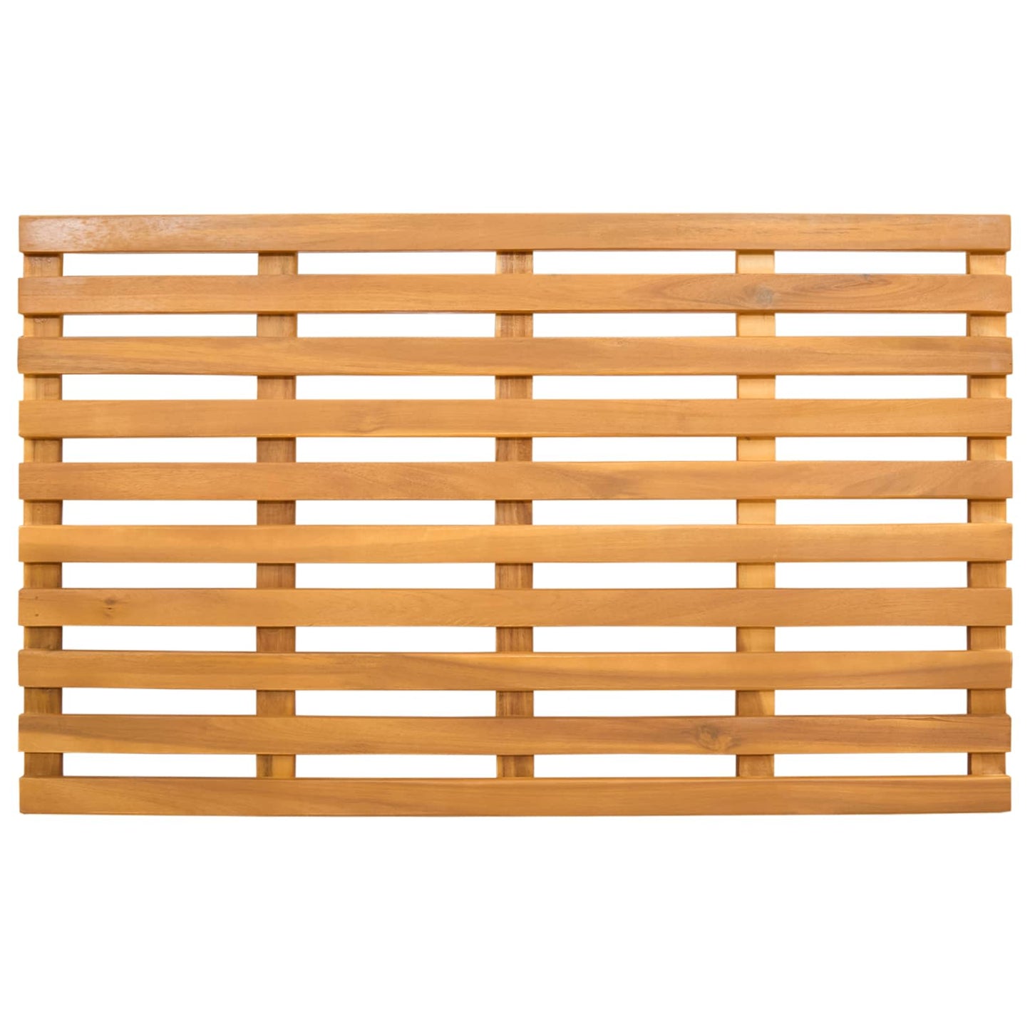 vidaXL Bath Mat Plain Brown 80 x 48 x 2.5 cm Solid Acacia Wood
