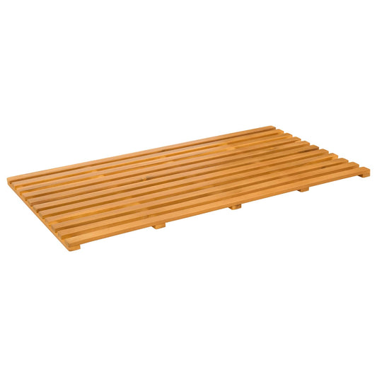 vidaXL Bath Mat Plain Brown 100 x 53 x 2.5 cm Solid Acacia Wood