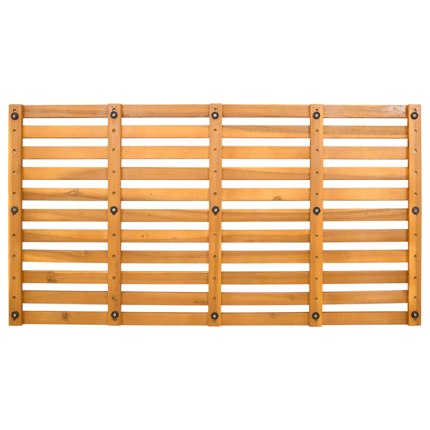 vidaXL Bath Mat Plain Brown 100 x 53 x 2.5 cm Solid Acacia Wood