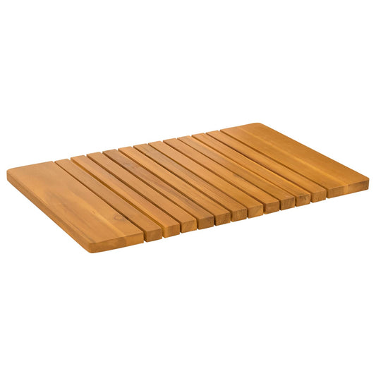 vidaXL Bath Mat Plain Brown 59 x 40 cm Solid Acacia Wood
