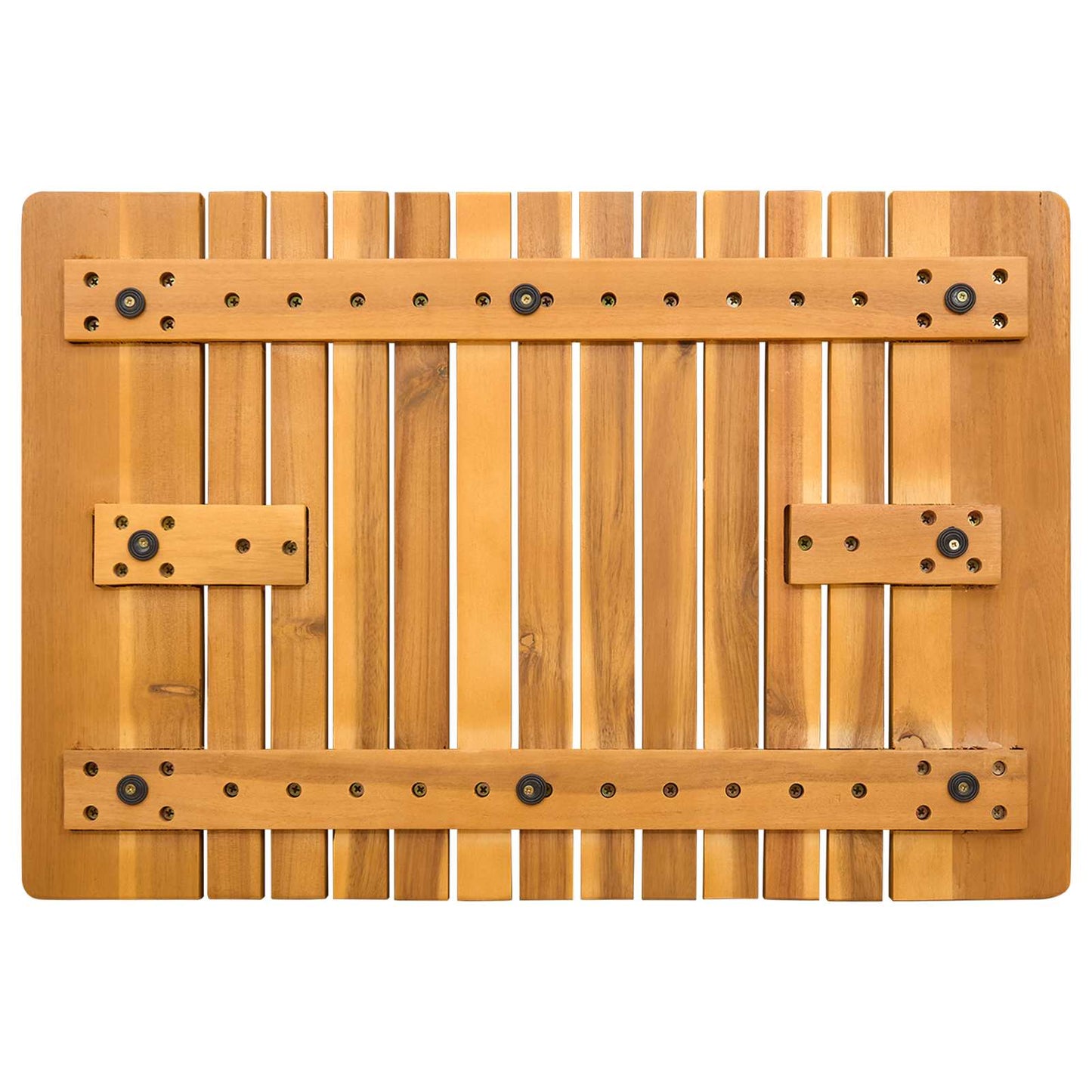 vidaXL Bath Mat Plain Brown 59 x 40 cm Solid Acacia Wood
