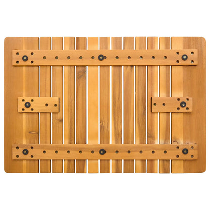 vidaXL Bath Mat Plain Brown 59 x 40 cm Solid Acacia Wood