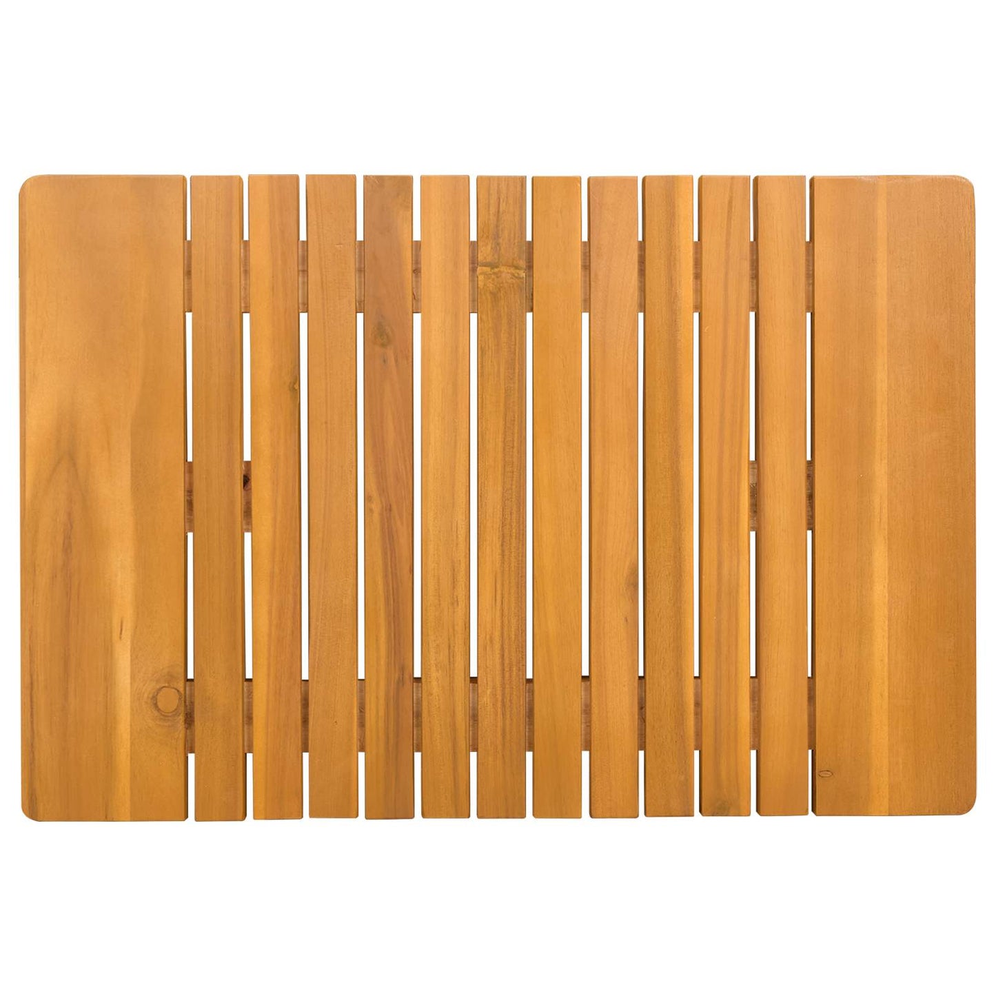 vidaXL Bath Mat Plain Brown 59 x 40 cm Solid Acacia Wood