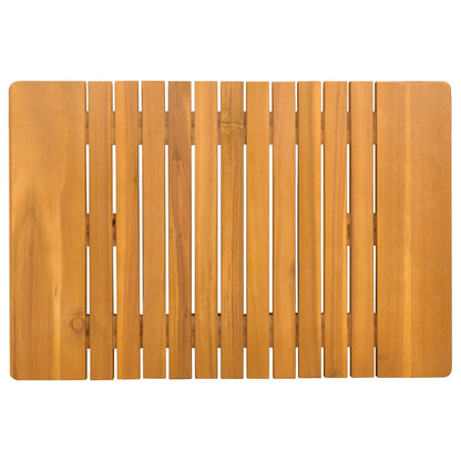 vidaXL Bath Mat Plain Brown 59 x 40 cm Solid Acacia Wood