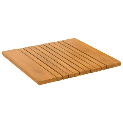 vidaXL Bath Mat Plain Brown 52 x 50 cm Solid Acacia Wood