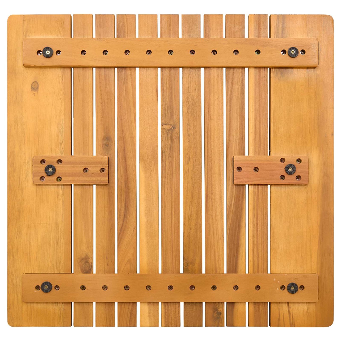 vidaXL Bath Mat Plain Brown 52 x 50 cm Solid Acacia Wood