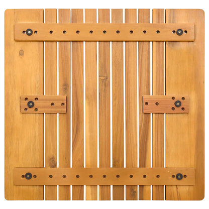vidaXL Bath Mat Plain Brown 52 x 50 cm Solid Acacia Wood