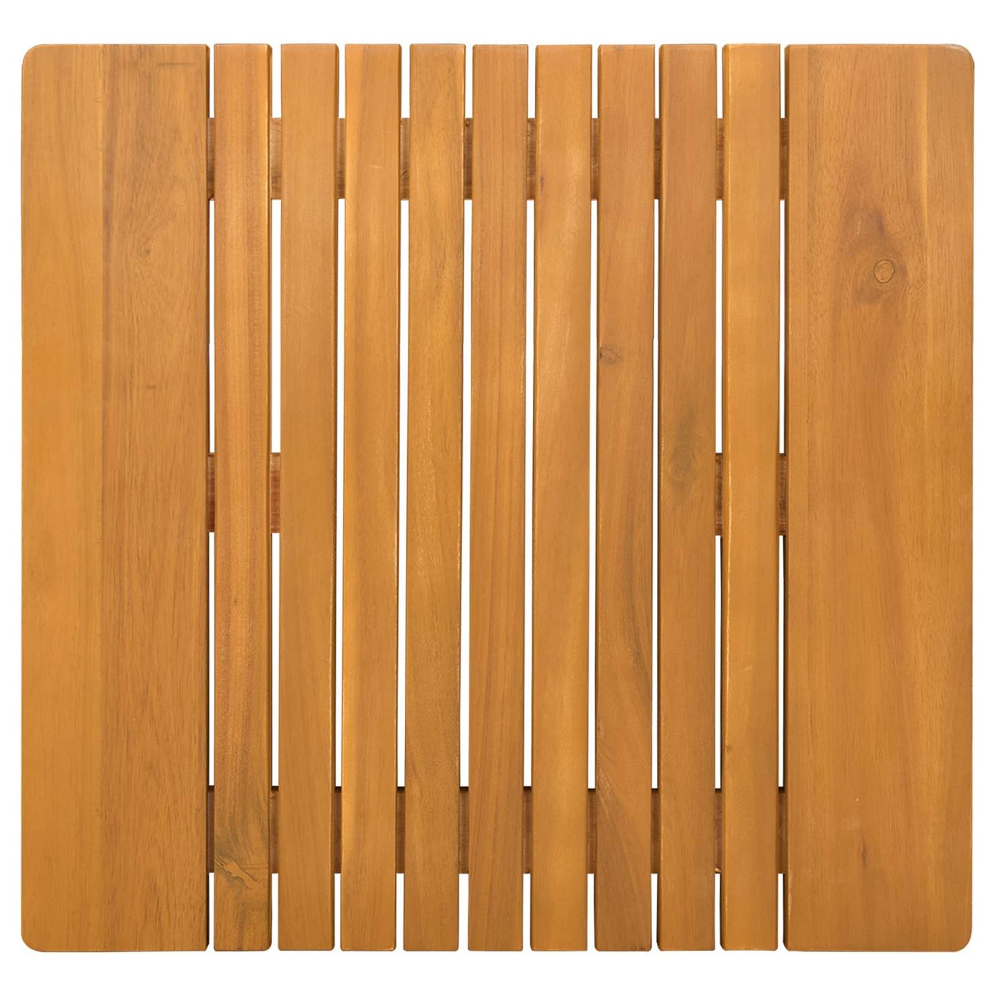 vidaXL Bath Mat Plain Brown 52 x 50 cm Solid Acacia Wood