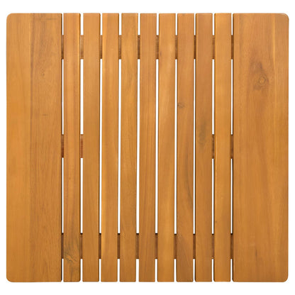 vidaXL Bath Mat Plain Brown 52 x 50 cm Solid Acacia Wood